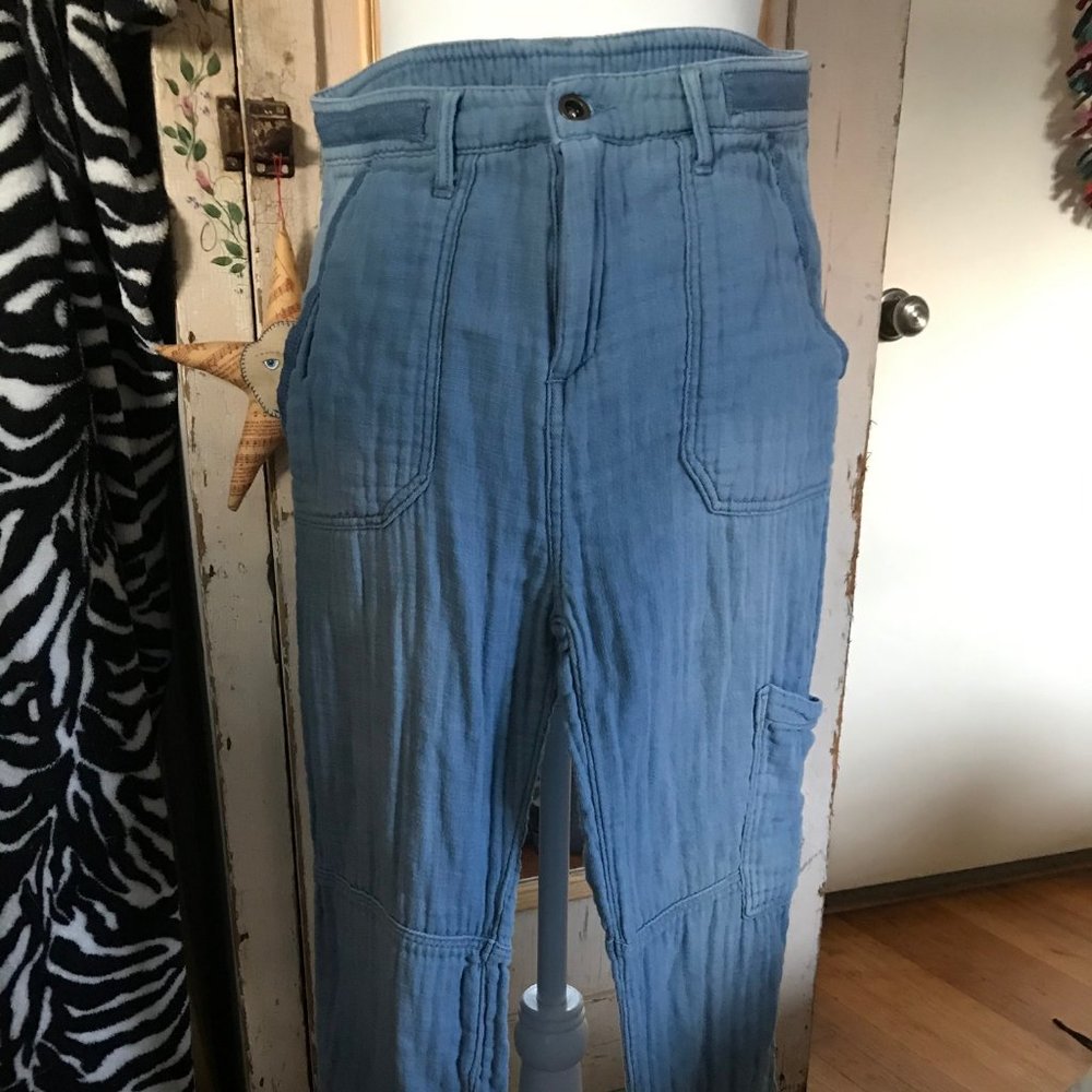 Universal Thread Blue Soft Cotton Gauzy Pants 6